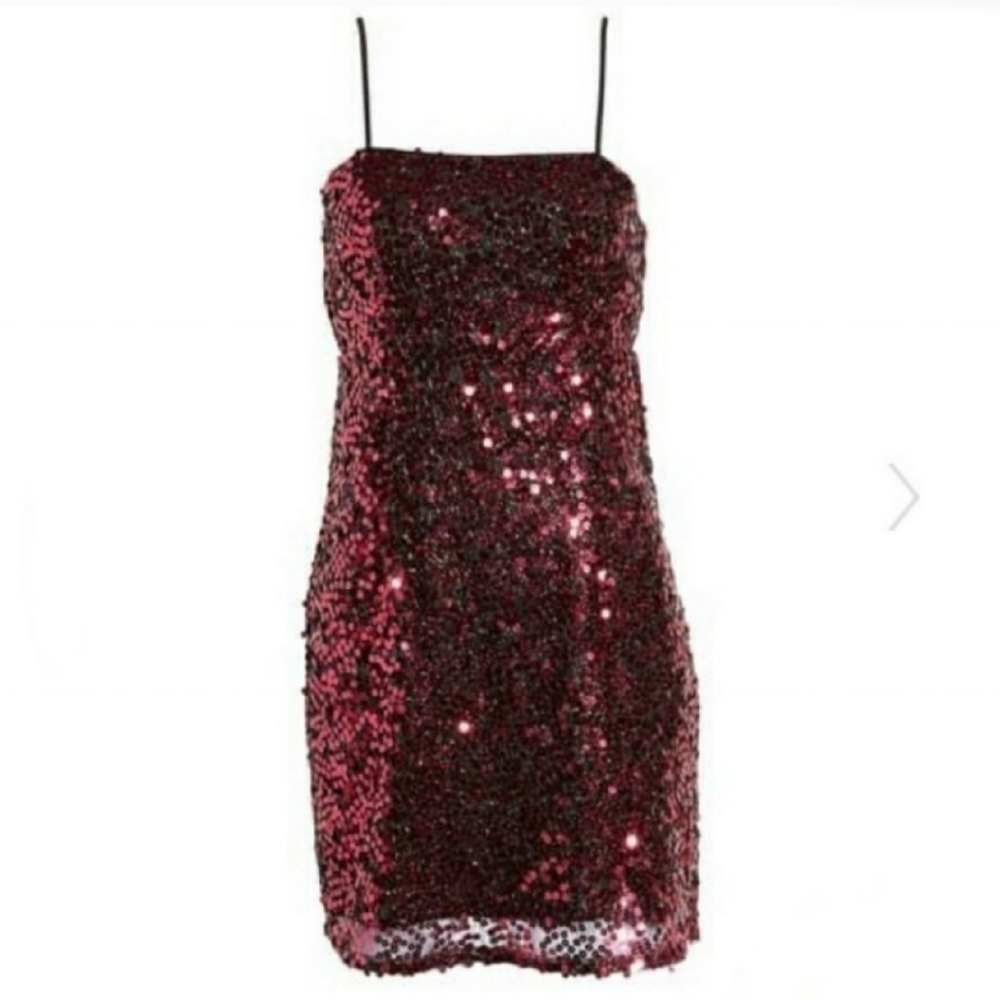 Cranberry Sequin Minidress - Picture 5 of 7
